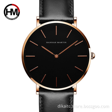 Hannah Martin CH02 Men Watch Top Brand luxury Life Waterproof Quartz WristWatch Fashine Leather Business Boys Watches